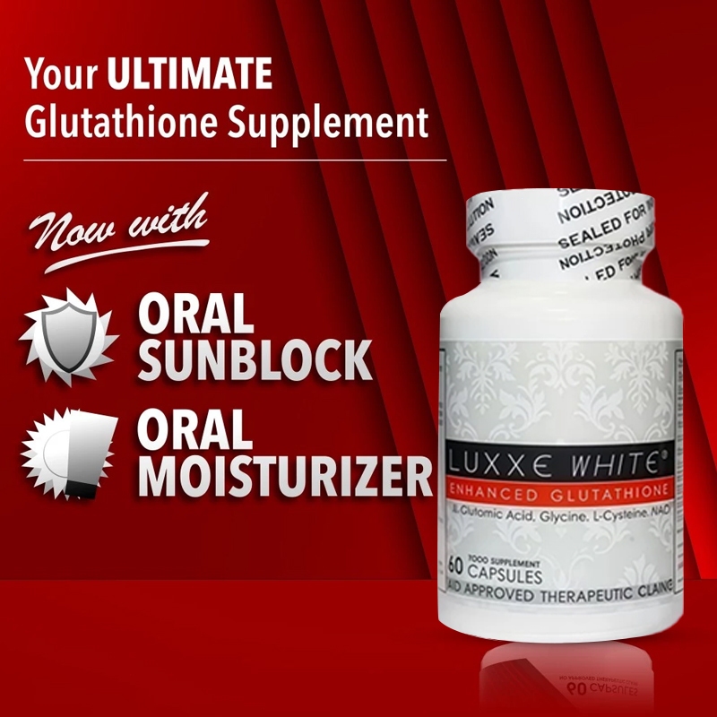 how much is luxxe white glutathione Luxxe White Enhanced Glutathione: Whitens Skin, Fights Aging & Prevents  Pimples 60 Capsules