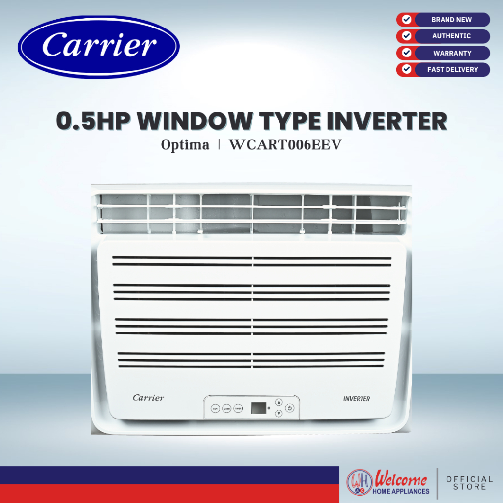 Carrier Optima 0.5hp Window Type Aircon Inverter (WCART006EEV) | Shopee ...