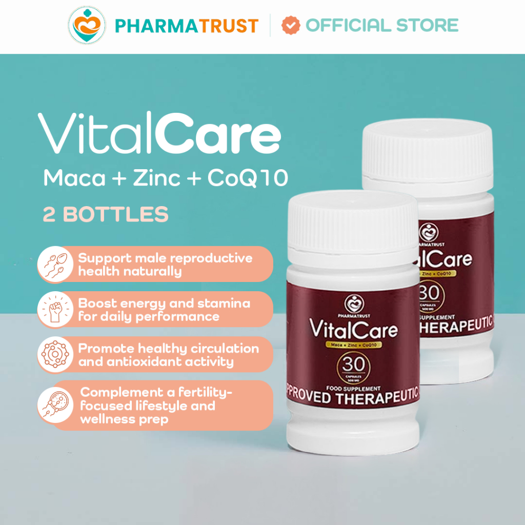 PharmaTrust VitalCare 2-Bottle Bundle | Male Fertility, Sperm Health ...