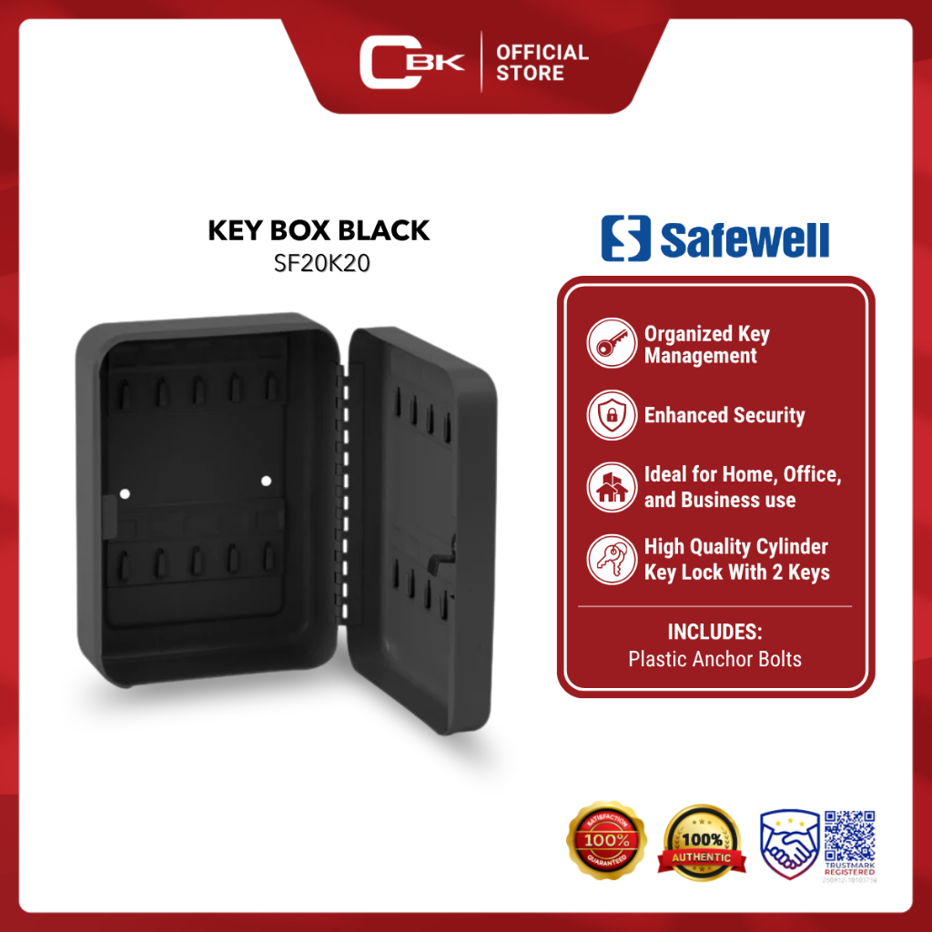 Safewell Key Box Black SF20K20 | Shopee Philippines