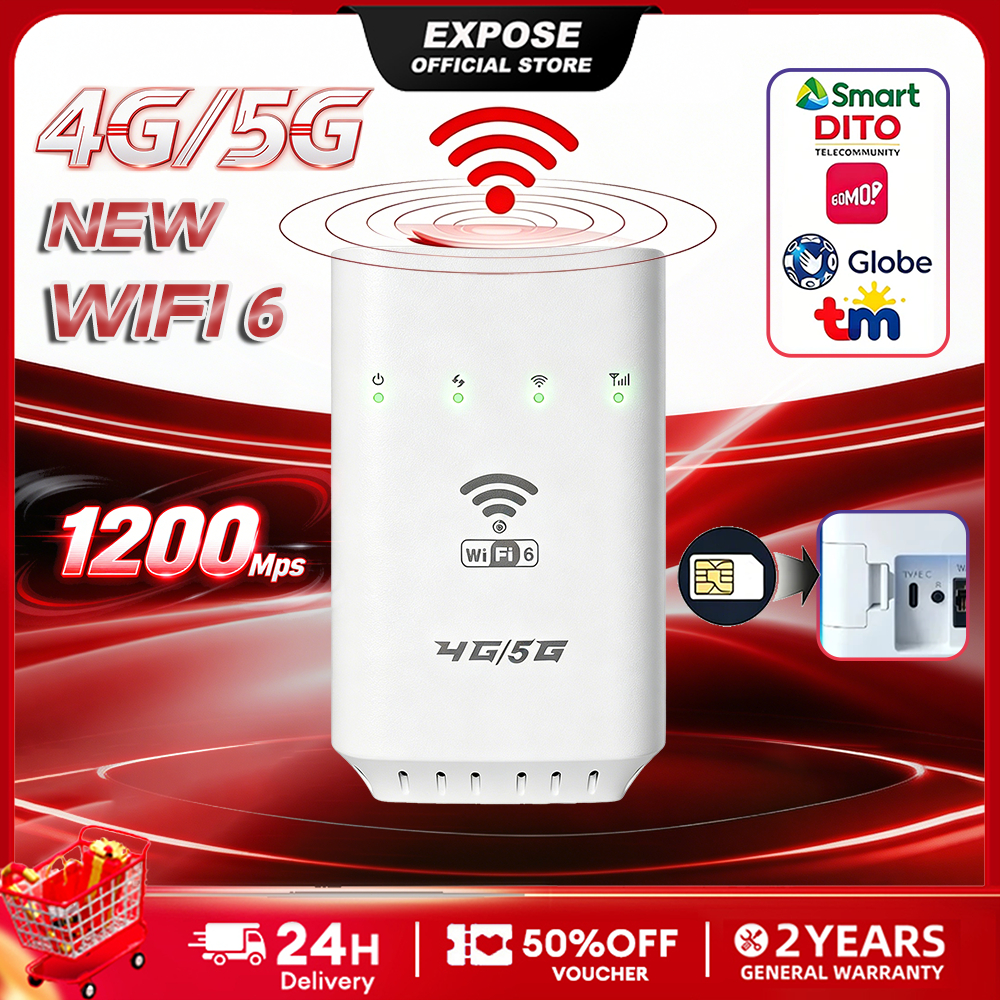 EXPOSE CPE PRO WiFi Router Sim Card Modem 4G/5G LTE 1200Mbps Open Line ...
