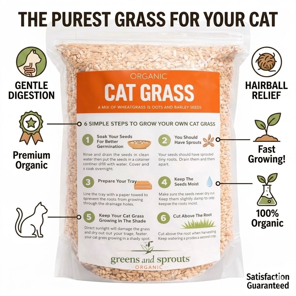 Organic Cat Grass Seeds 1Kg | High Germination Rate | Wheat Oat Barley ...