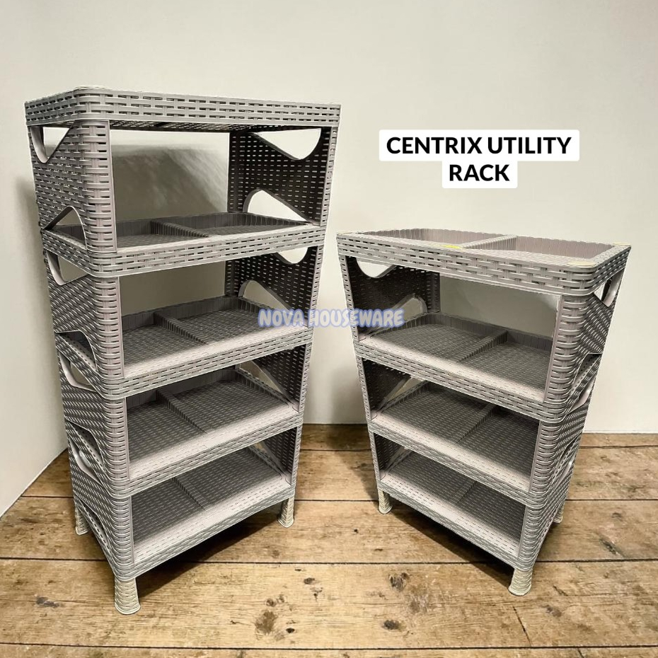 5L Centrix Multi-Layered Rattan Utility Rack Plastic Storage Rack ...
