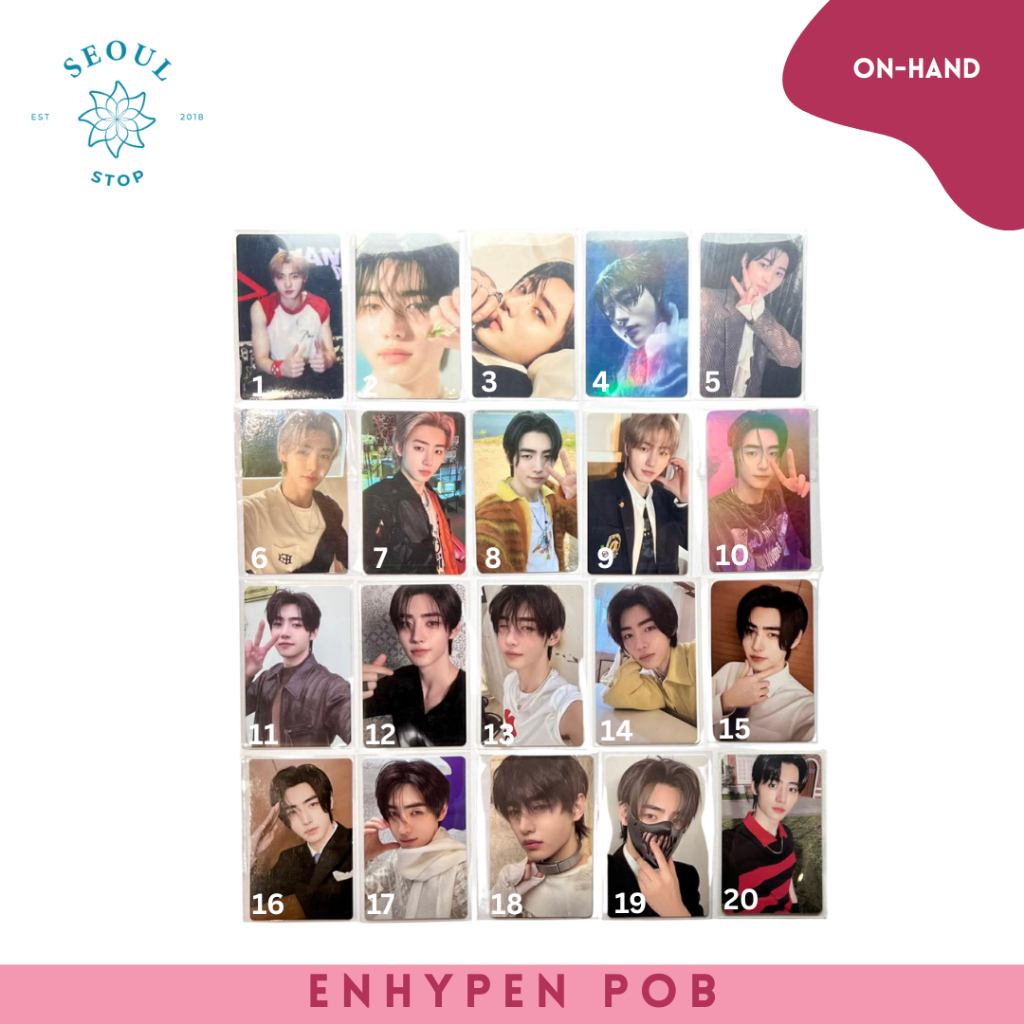 ENHYPEN POB - NI-KI HEESEUNG JAKE SUNGHOON OFFICIAL PHOTOCARD PREORDER ...