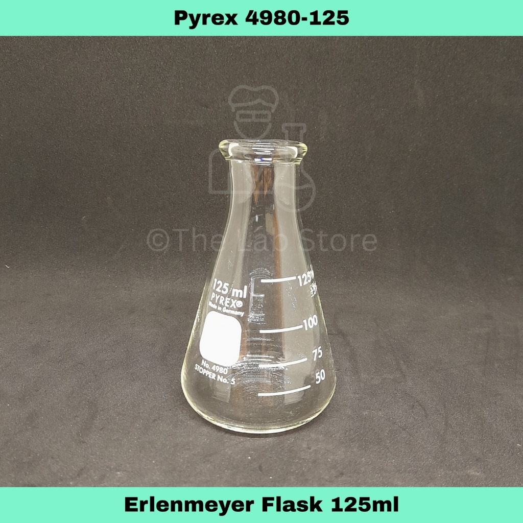 125mL PYREX Erlenmeyer Flask, Glass, Heavy Duty | Shopee Philippines