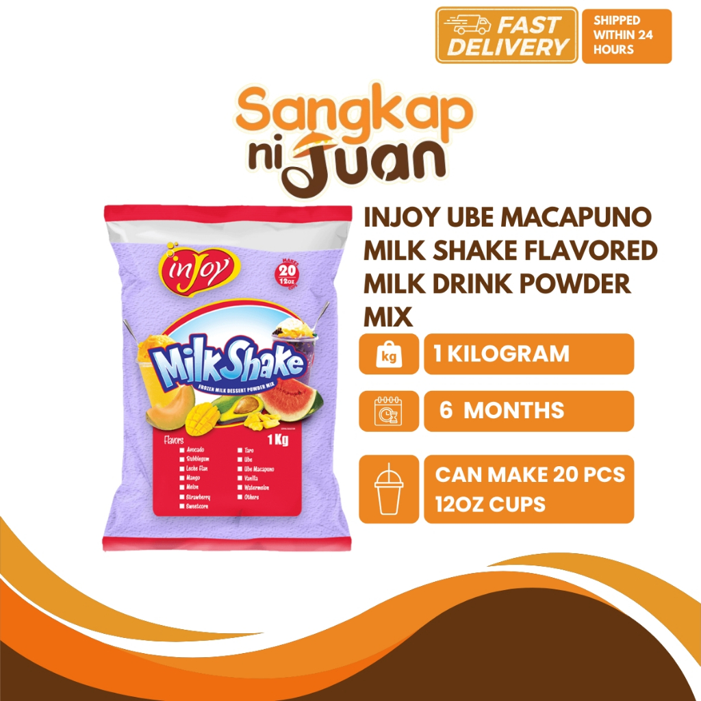 inJoy Ube Macapuno Milk Shake Flavored Milk Drink Powder Mix 1 Kilogram ...
