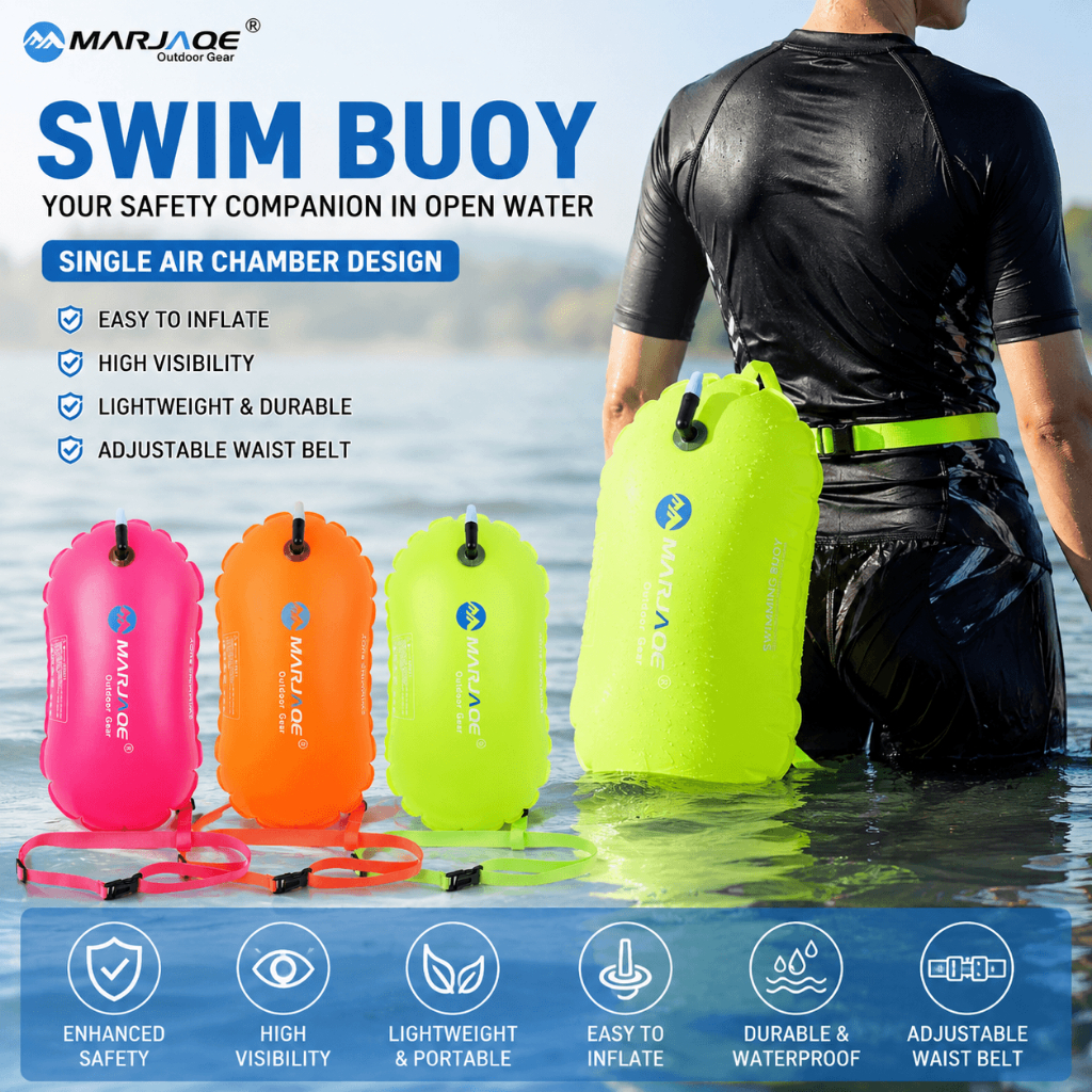 Swim Buoy Float for Open Water Swimming – High Visibility Safety Float ...
