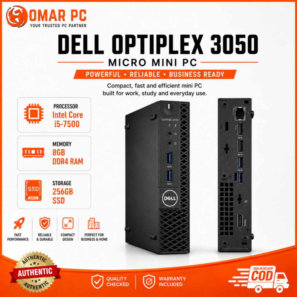 Dell OptiPlex 3050 Micro Mini PC Intel core i5-7500T (8GB RAM +