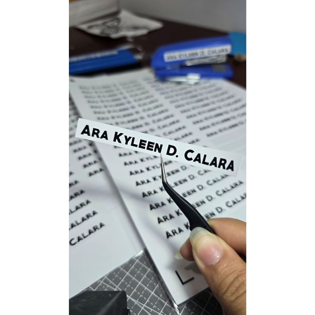 36pcs Custom Name Label Stickers | 0.4 inches height | Shopee Philippines