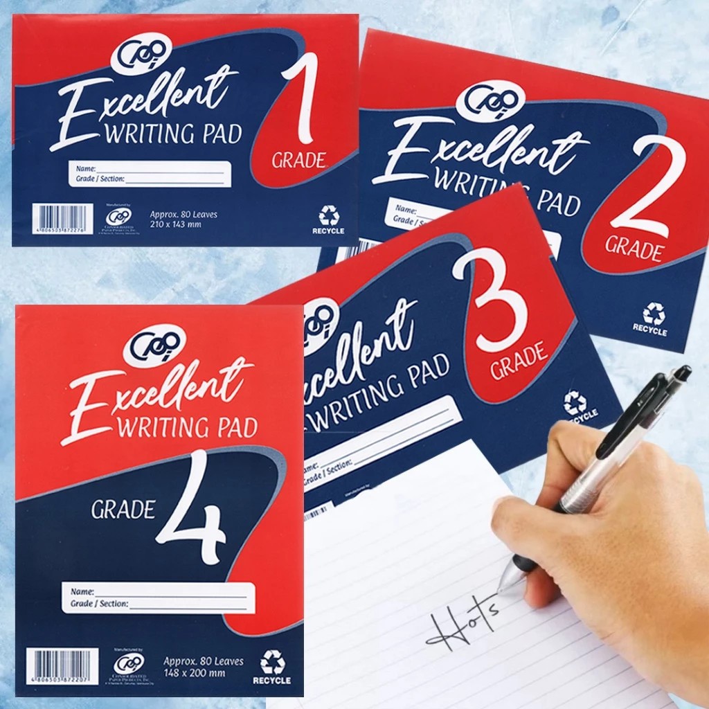 5Pack Writing pad / Grade 1 / Grade 2 / Grade 3 / Grade 4/ 80 Leaves ...