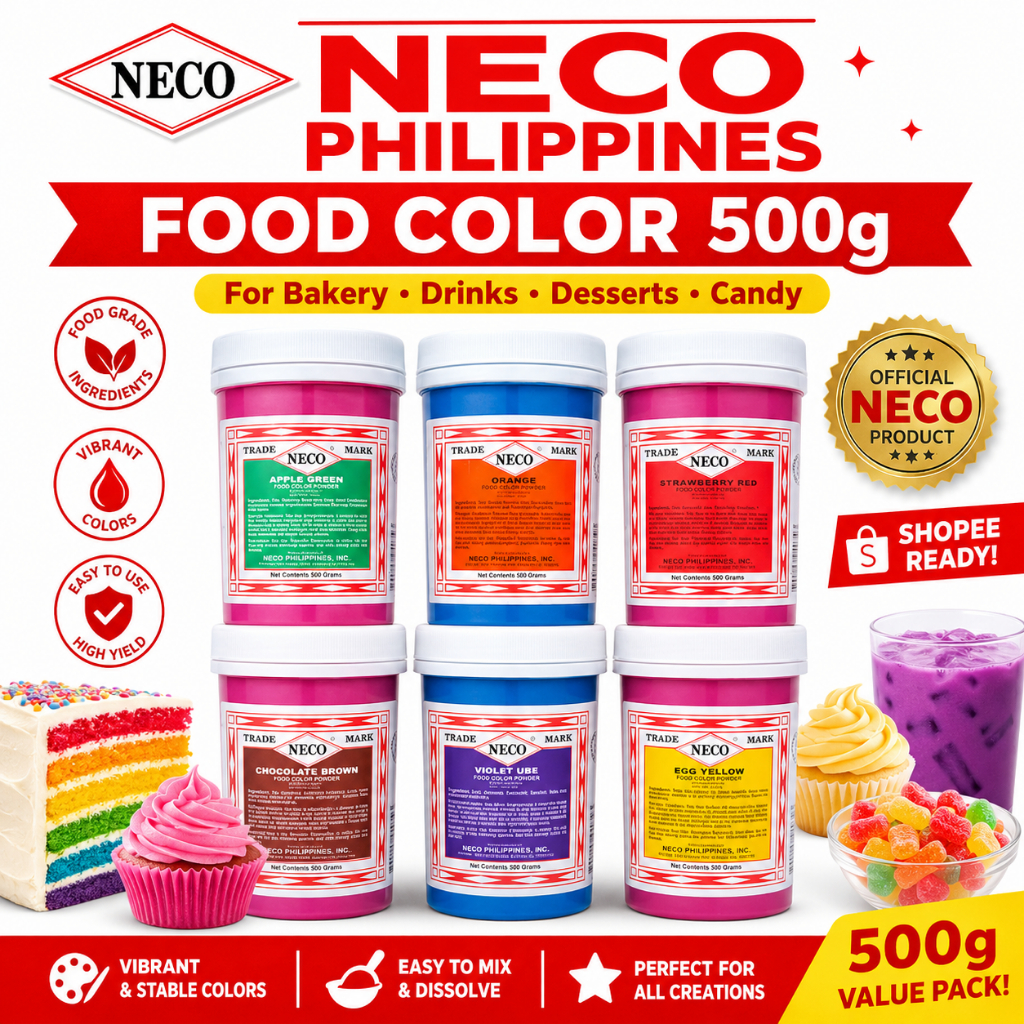 Neco Food Color 500g Strawberry Red, Orange, Egg Yellow, Ube, Brown ...