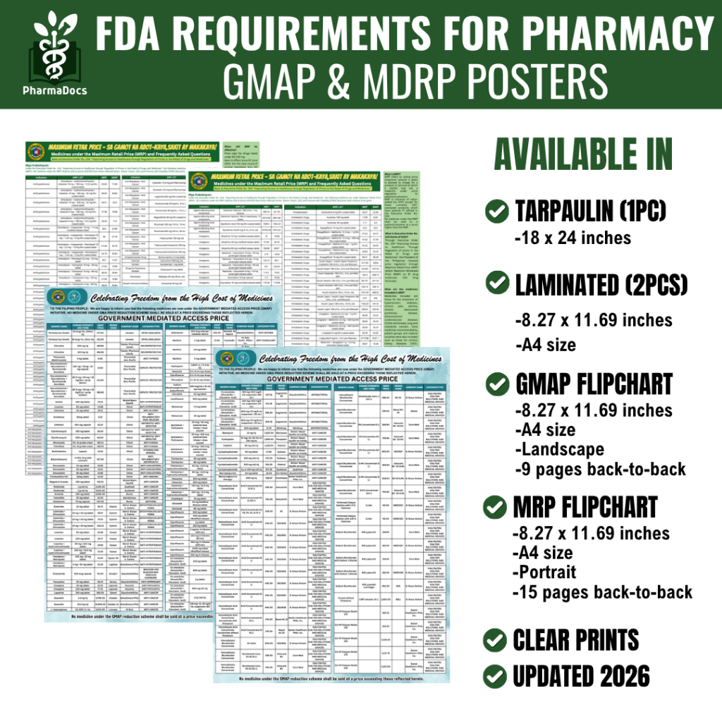 GMAP & MDRP SET UPDATED 2026 - FDA REQUIREMENT FOR PHARMACY | Shopee ...