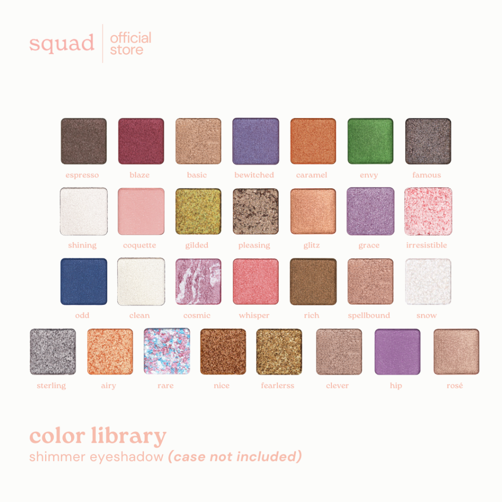 squad cosmetics color library eyeshadow - shimmer | Shopee Philippines