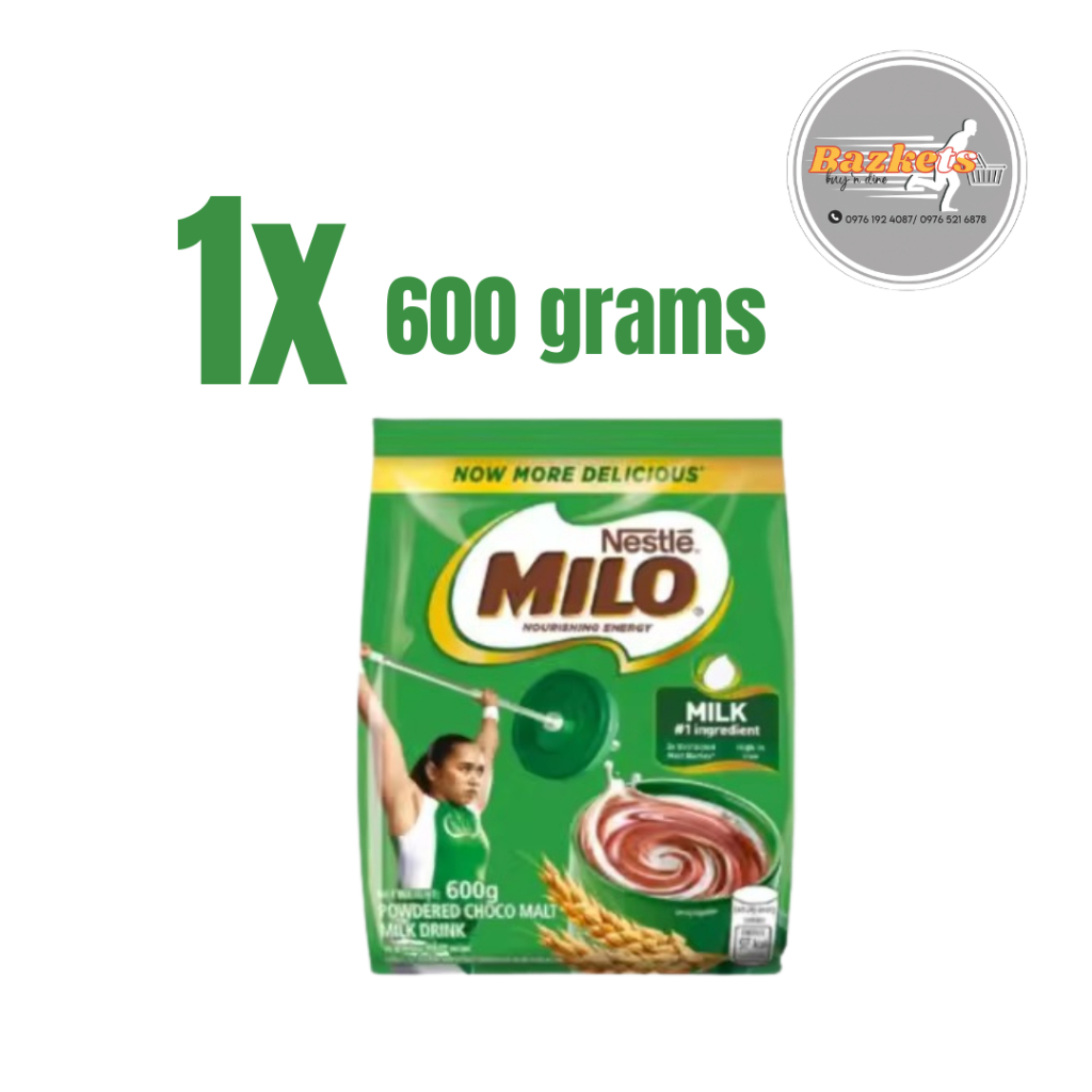 Nestle MILO 600 grams powdered chocolate malt drink mix with milk and 4 ...