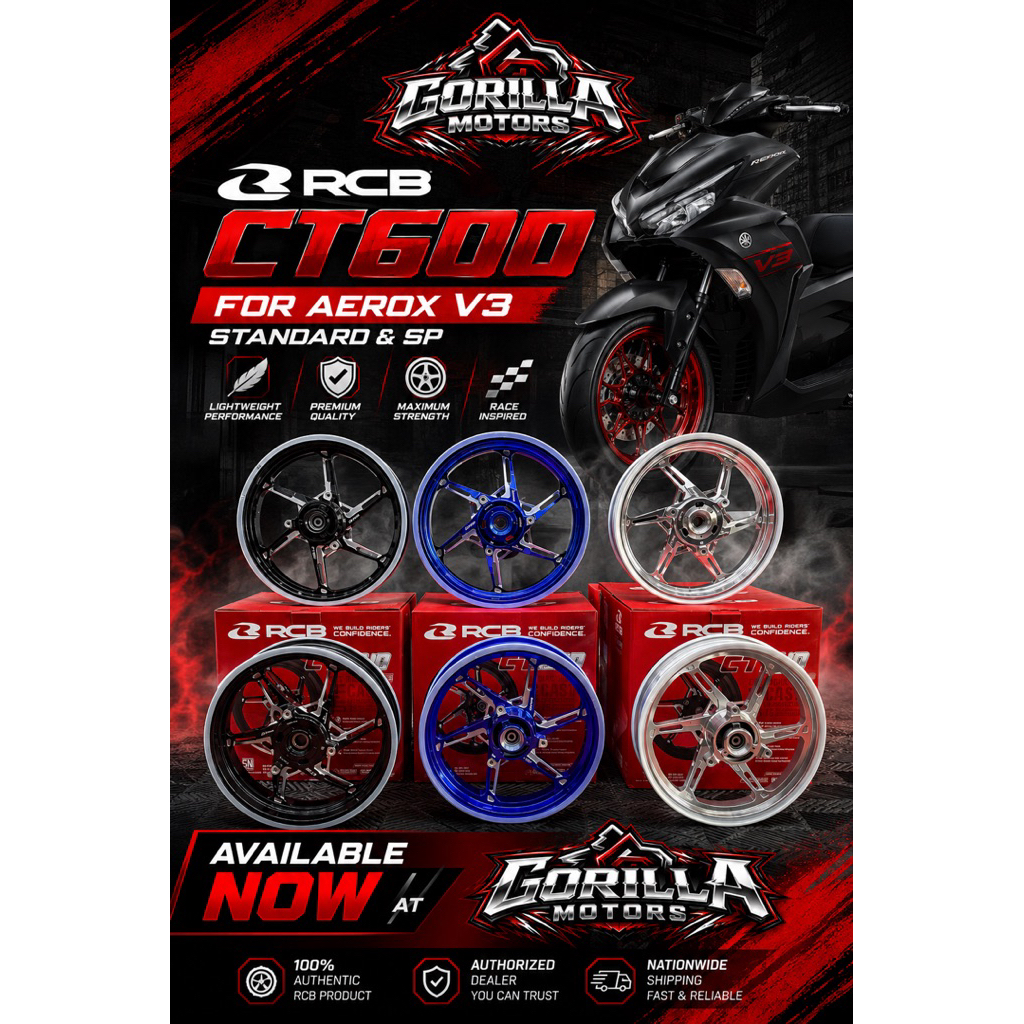 RCB CT600 Mags—CNC Hollow Tech Performance Sport Rims
