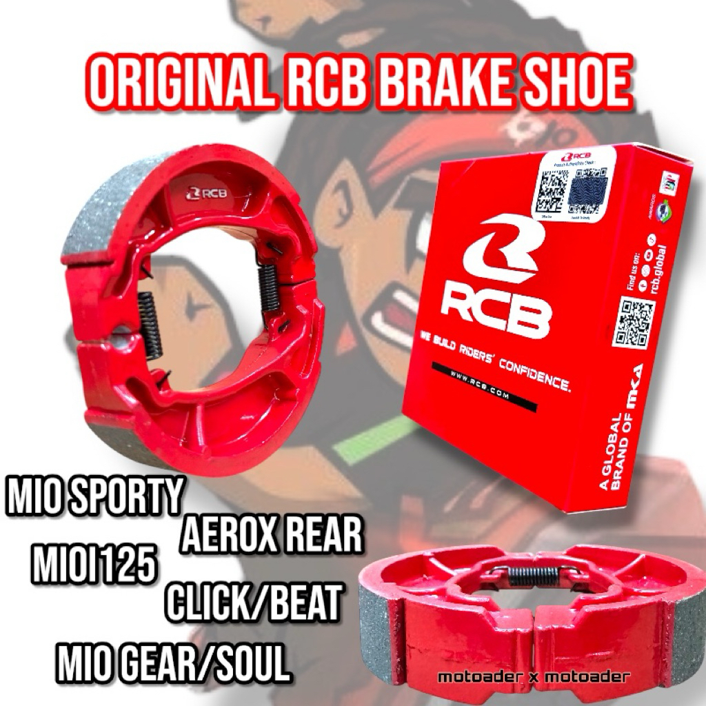 RCB BRAKE SHOE CLICK/BEAT/XRM/WAVE/MIO/M3/AEROX(STOCK REAR) | Shopee ...