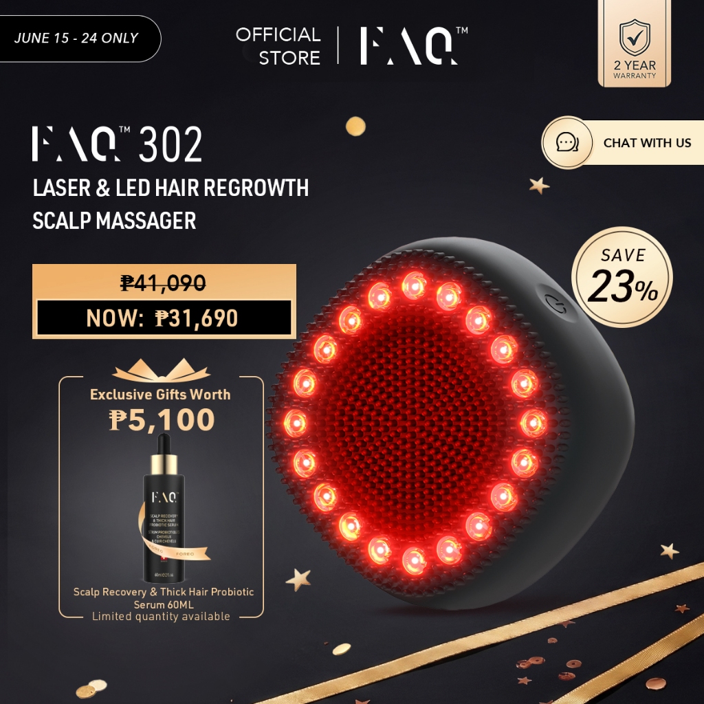 FAQ 302 Laser & Red Light Scalp Massager for Hair Growth - Electric ...