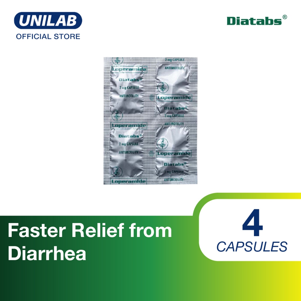 Unilab Diatabs 4s Loperamide Capsules 2 mg - Faster and Complete Relief ...