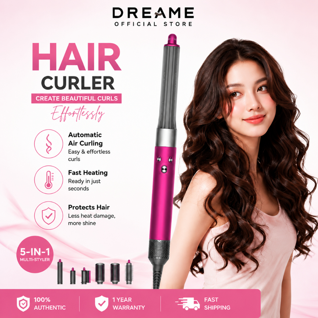 DREAME 5 in 1 Hair Styler Hair Curler Hair Dryer Multi Styler Fast ...