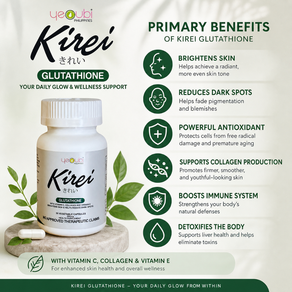 kirei glutathione video – Skin Whitening & Anti-Aging Capsules | Bright, Radiant & Healthy Glow wp-content/uploads/2022/07/3.png Ilość:15 SZT K-Beauty UK