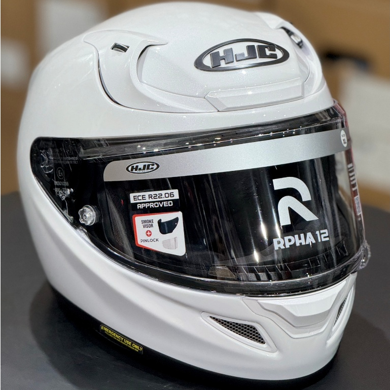 HJC RPHA 12 | Full Face Single Visor | Motorcycle Helmet | Smoke Visor ...