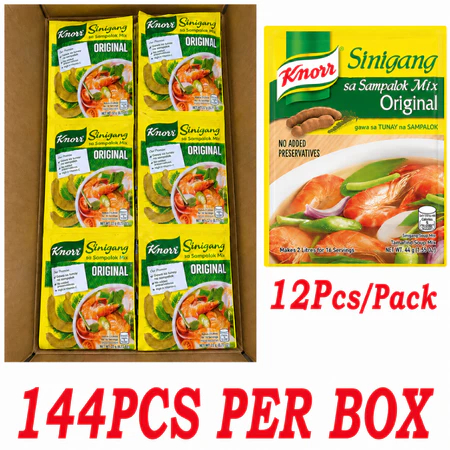 1 BOX KNORR SINIGANG SAMPALOK MIX ORIGINAL/GABI 22g (PACK OF 12) x