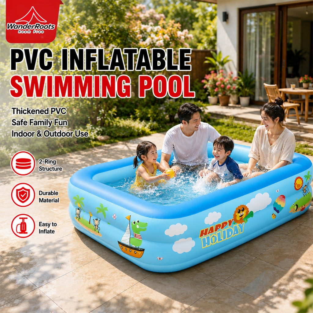 Inflatable Swimming Pool Cartoon 2 layers Thickened Swimming Pool For ...