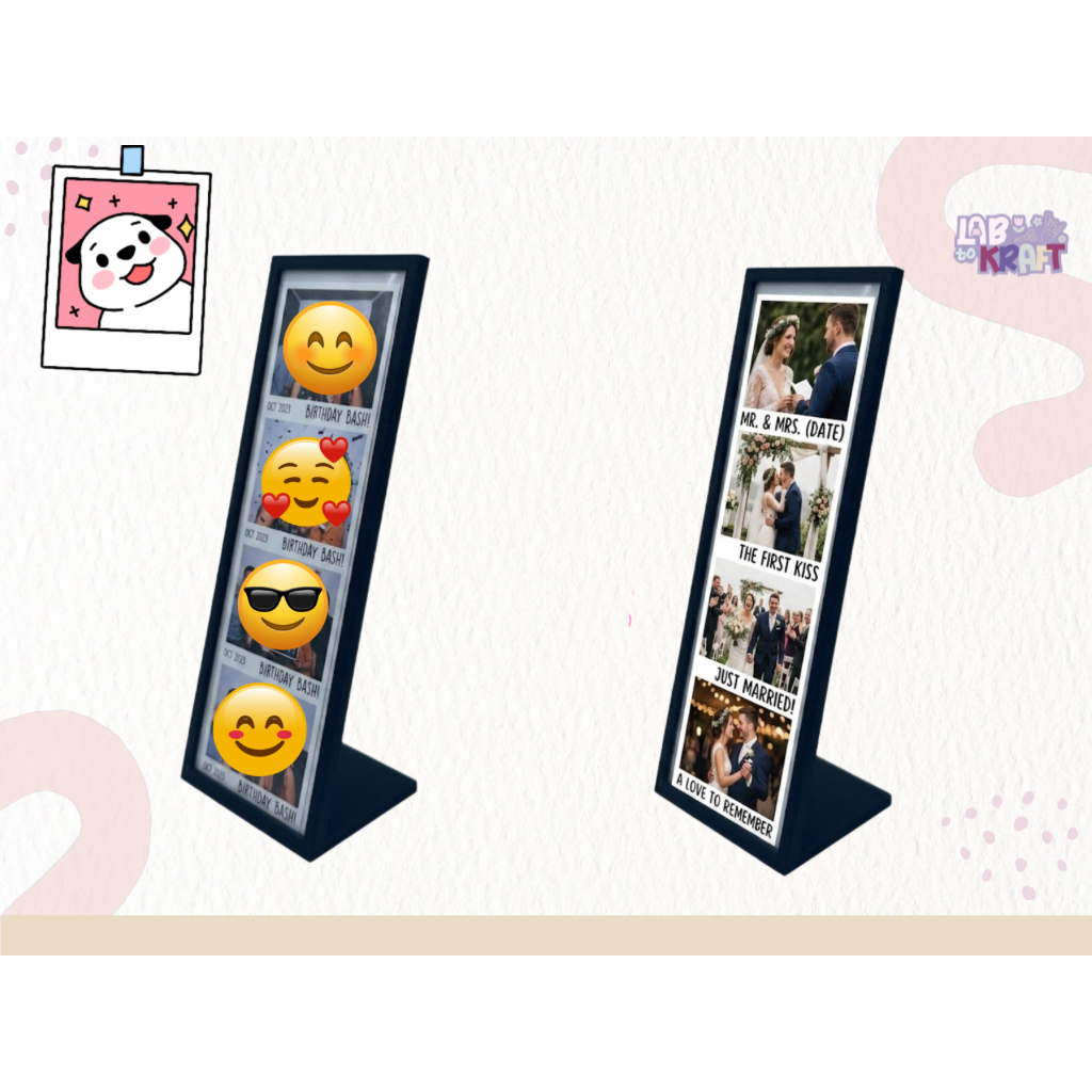 3D Printed Photo Booth Frame 2x6 - Aesthetic Desk Stand & Keepsake ...