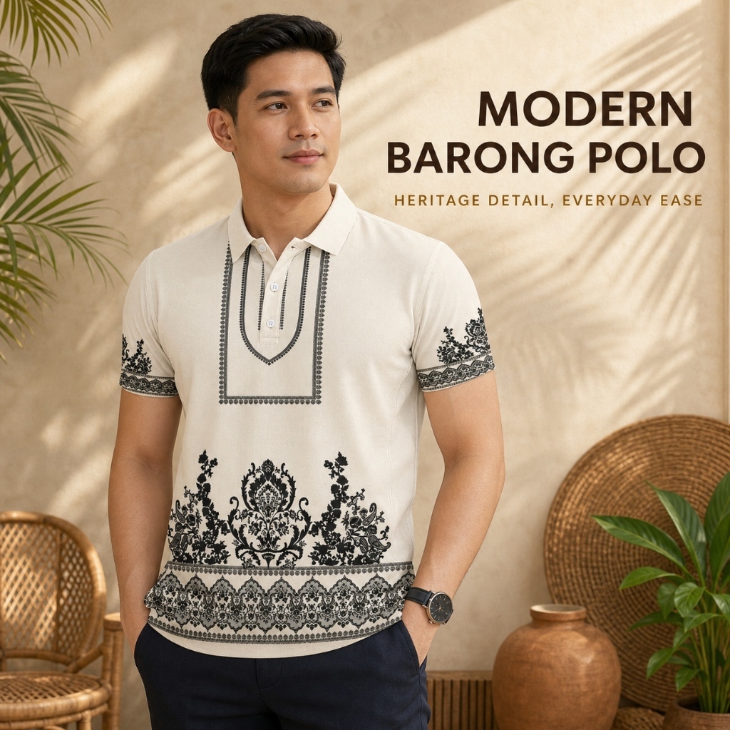 （Local Shipping）Ethnic Shirt Traditional Filipino Barong for Men ...