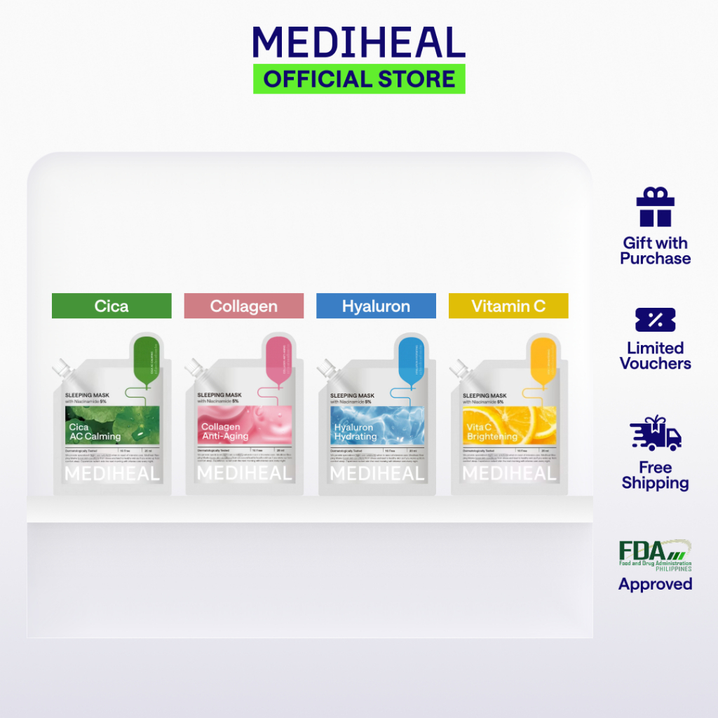 [NIGHTLY RITUAL] MEDIHEAL Official Sleeping Mask 20ml | Hyaluron, CICA ...
