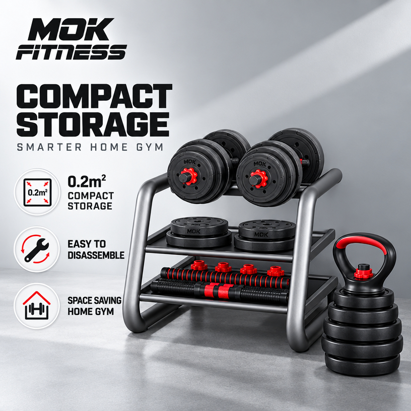 8 In 1 Dumbbell Set Adjustable 10~50Kg Dumbell Set Exercise Gym ...