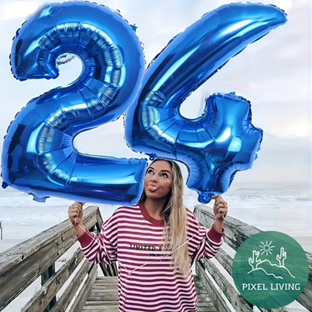 32 Inch Blue Number Balloon Birthday Balloon for Birthday Party ...