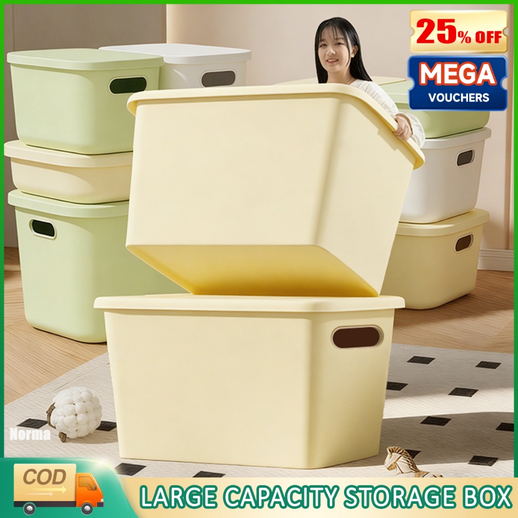 Foldable Storage Box Organizer Plastic WithCover Plastic Container ...