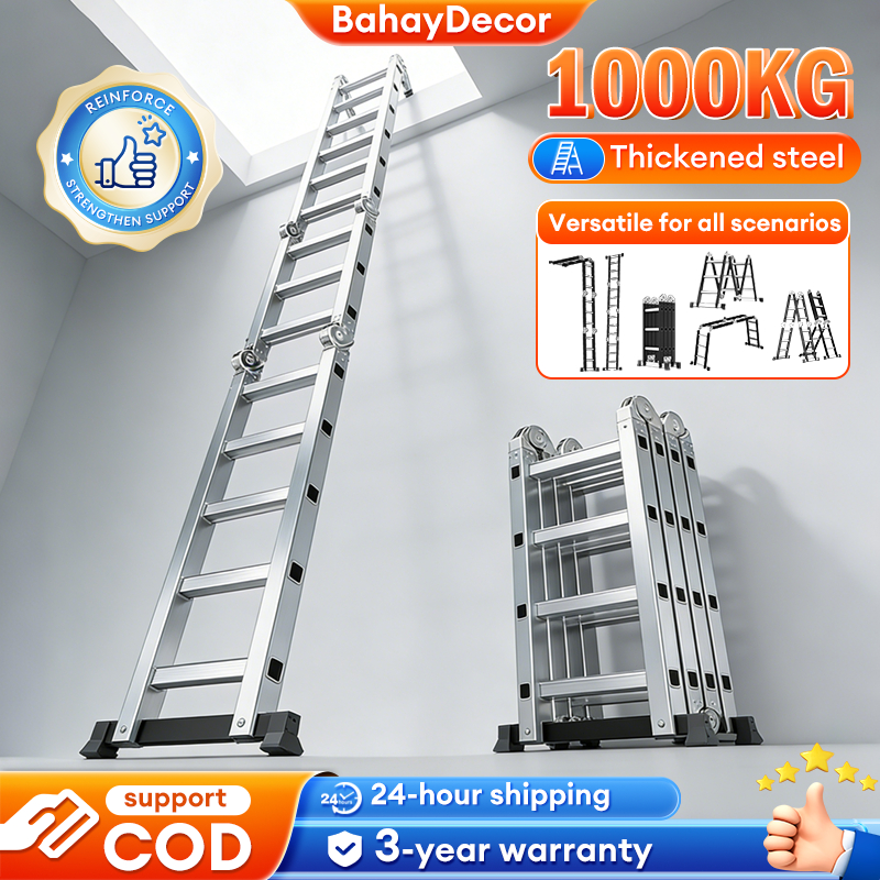 Ladder Foldable Heavy Duty Aluminum12/16/20FT Thickened Multipurpose ...