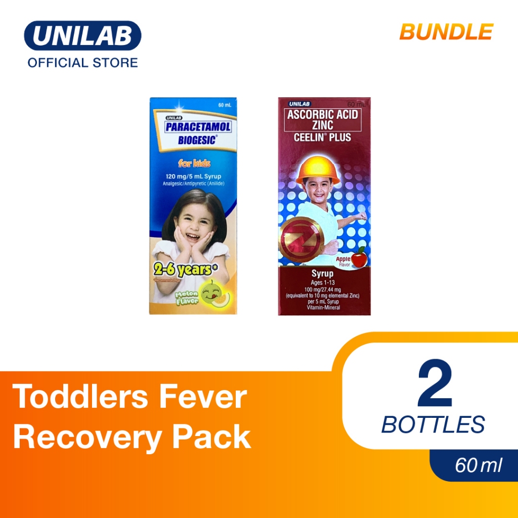 Toddlers Fever Recovery Pack: Biogesic for Kids 120mg Melon Syrup 60ml ...