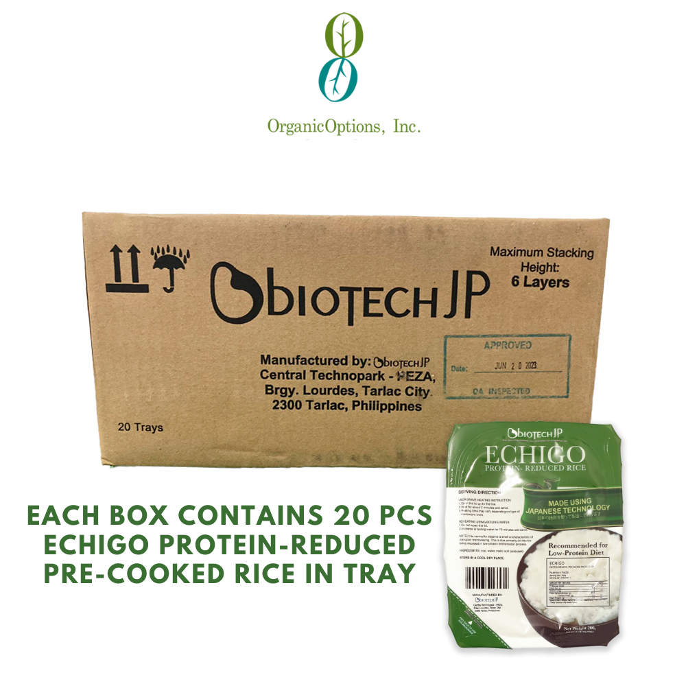 BiotechJP Echigo Protein-Reduced Pre-Cooked Rice for CKD, Low-Protein ...