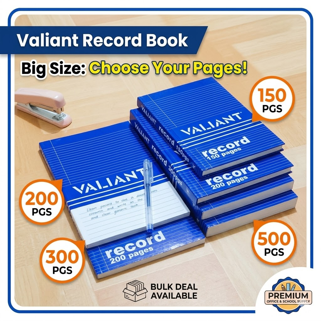 Valiant Record Book Big Size - 150pgs, 200pgs, 300pgs, 500pgs office ...