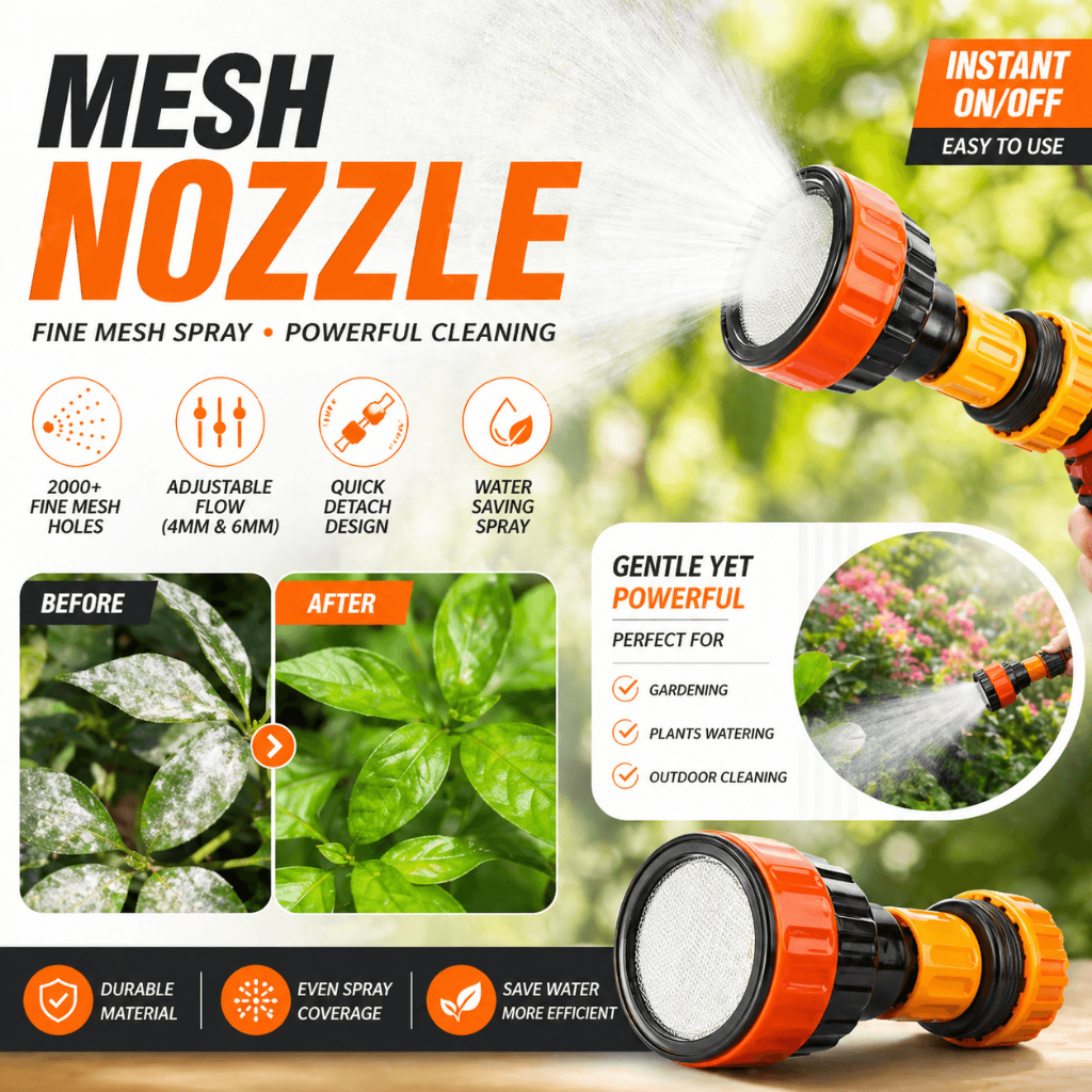 Mesh Garden Sprinkler Head 2000 Adjustable Spray Nozzle for Plants ...