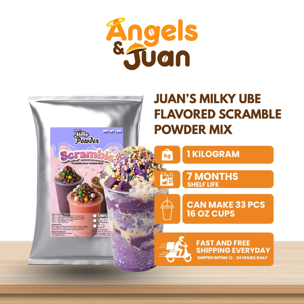 Juan's Milky Ube Scramble Flavored Milk Powder Mix 1 Kilogram | Shopee ...