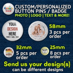 Customized Pin Badge Button – Personalized Gift, Personal Use ...