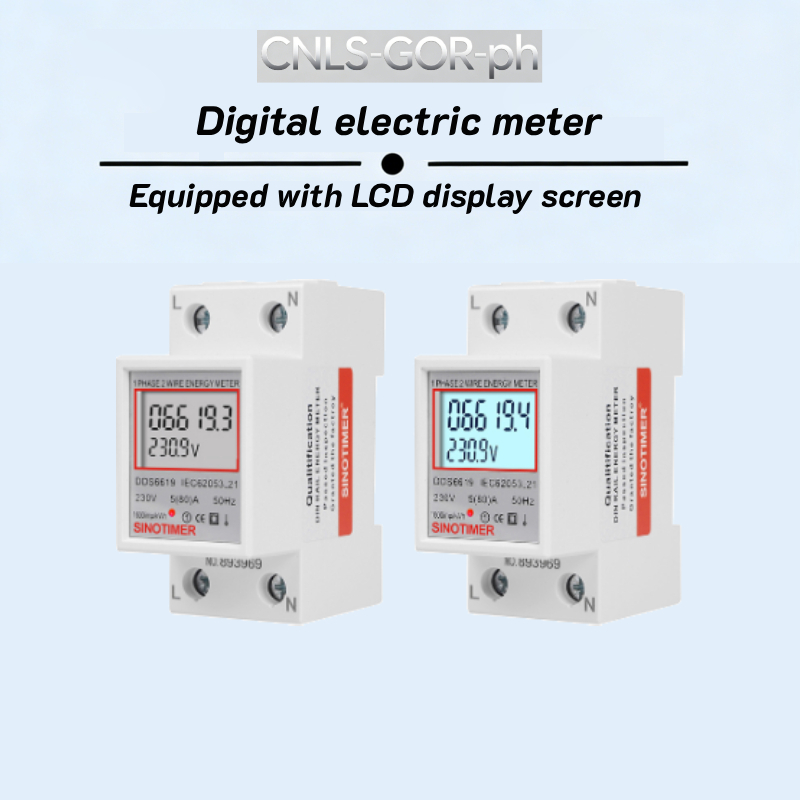 220V/230V Digital Electric Power Meter with LCD Display, 50/60Hz, KWH ...