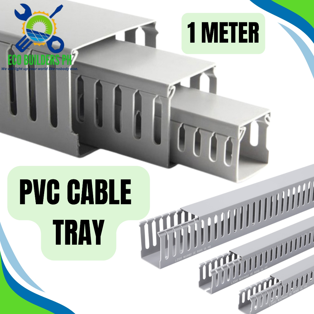 PVC Cable Tray Duct - Slotted Environmental Protection Cable Trunking ...