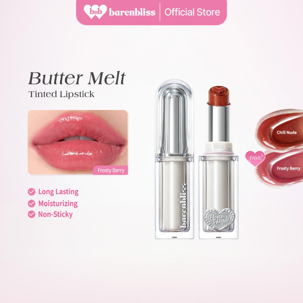 barenbliss BNB Butter Melt Tinted Lipstick | Dual Shiffer Ombre Swipe ...
