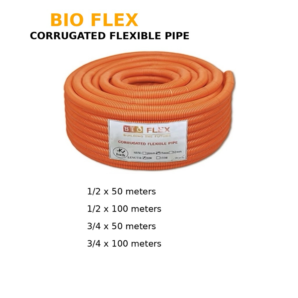 BIO/CSS Corrugated Flexible Hose 1/2 3/4 available in 50 and 100 meters ...