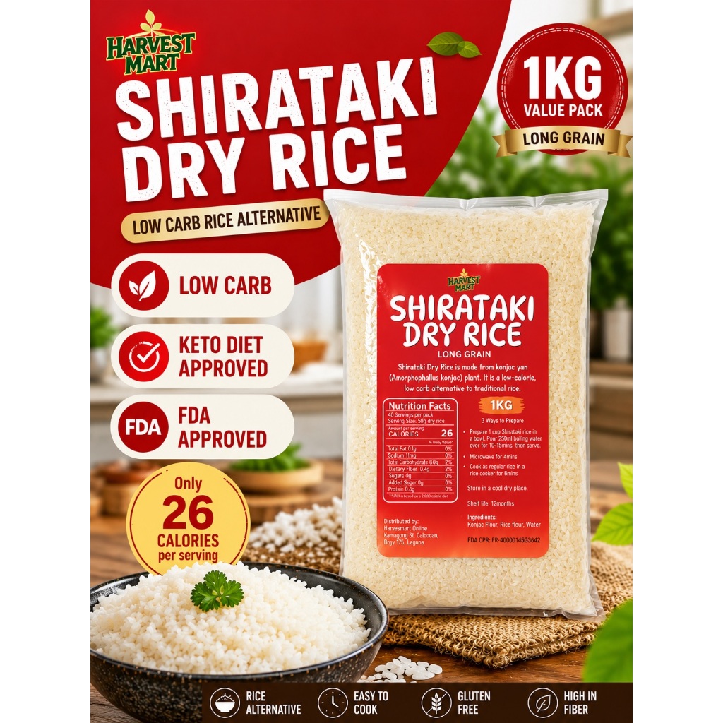 Shirataki Dry Rice 1kg | Low Carb Keto Rice Alternative | Konjac Rice ...