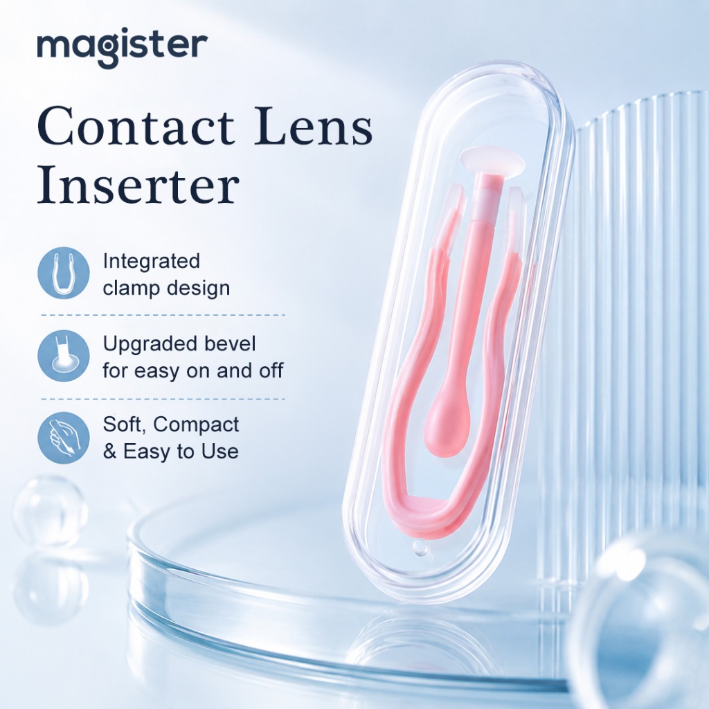 Magister 1set Contact Lens Inserter Remover Soft Tip Tweezers | Shopee ...