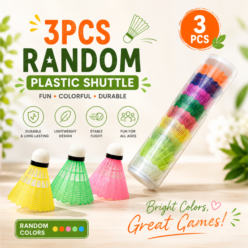 3Pcs Colorful Badminton Feather Balls Shuttlecocks Random Color Games ...