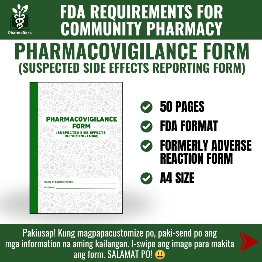 Pharmacovigilance Form (SUSPECTED SIDE EFFECTS/ADVERSE REACTION ...