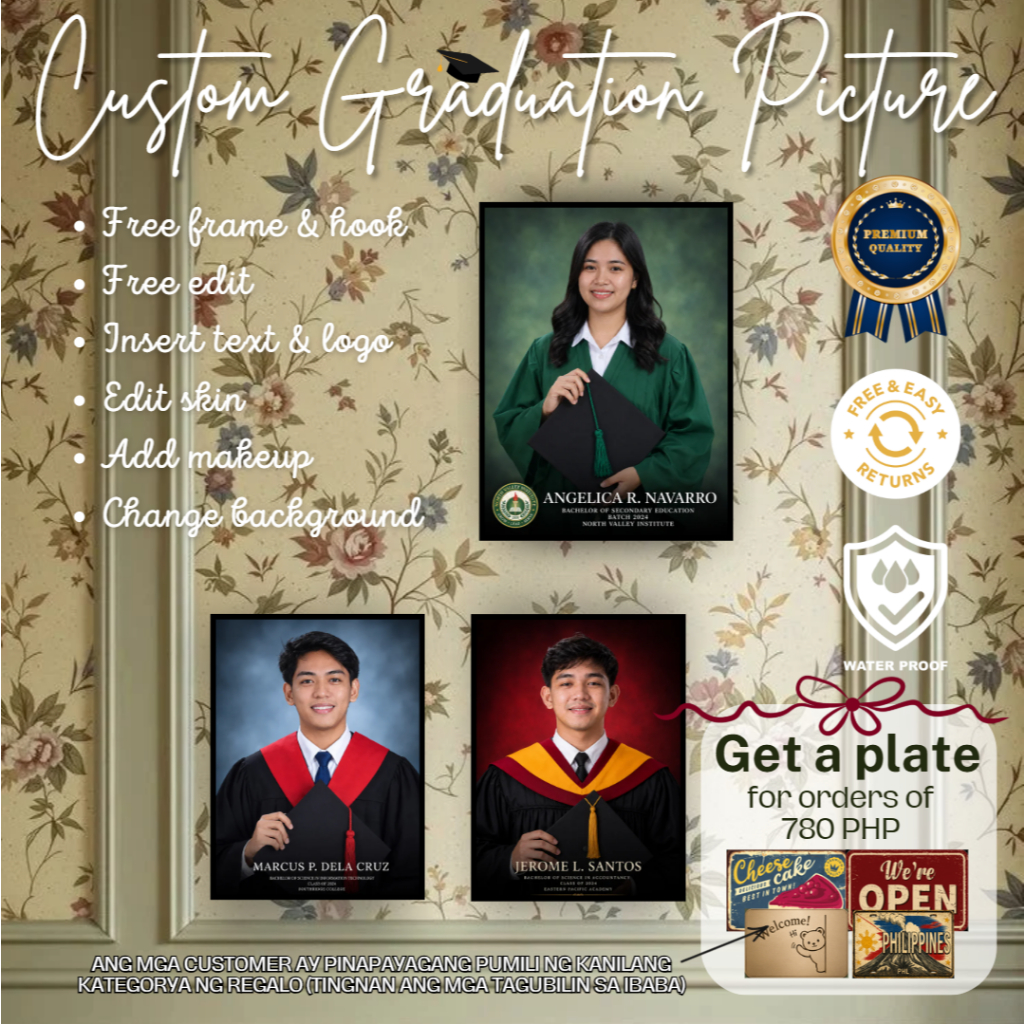Shop frame for graduation picture for Sale on Shopee Philippines