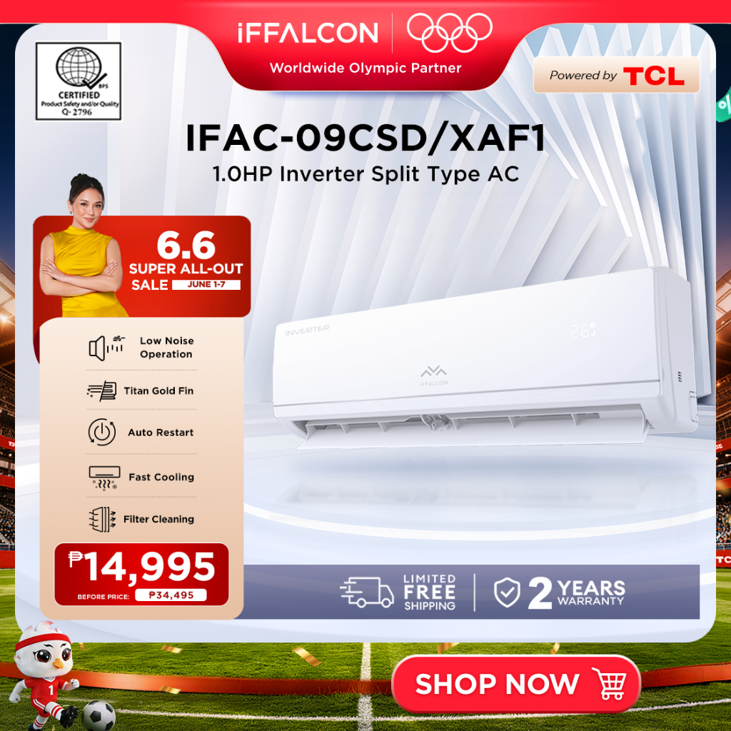 【TCL Shop】IFFALCON Split Type DC Inverter Air Conditioner, Fast Cooling ...